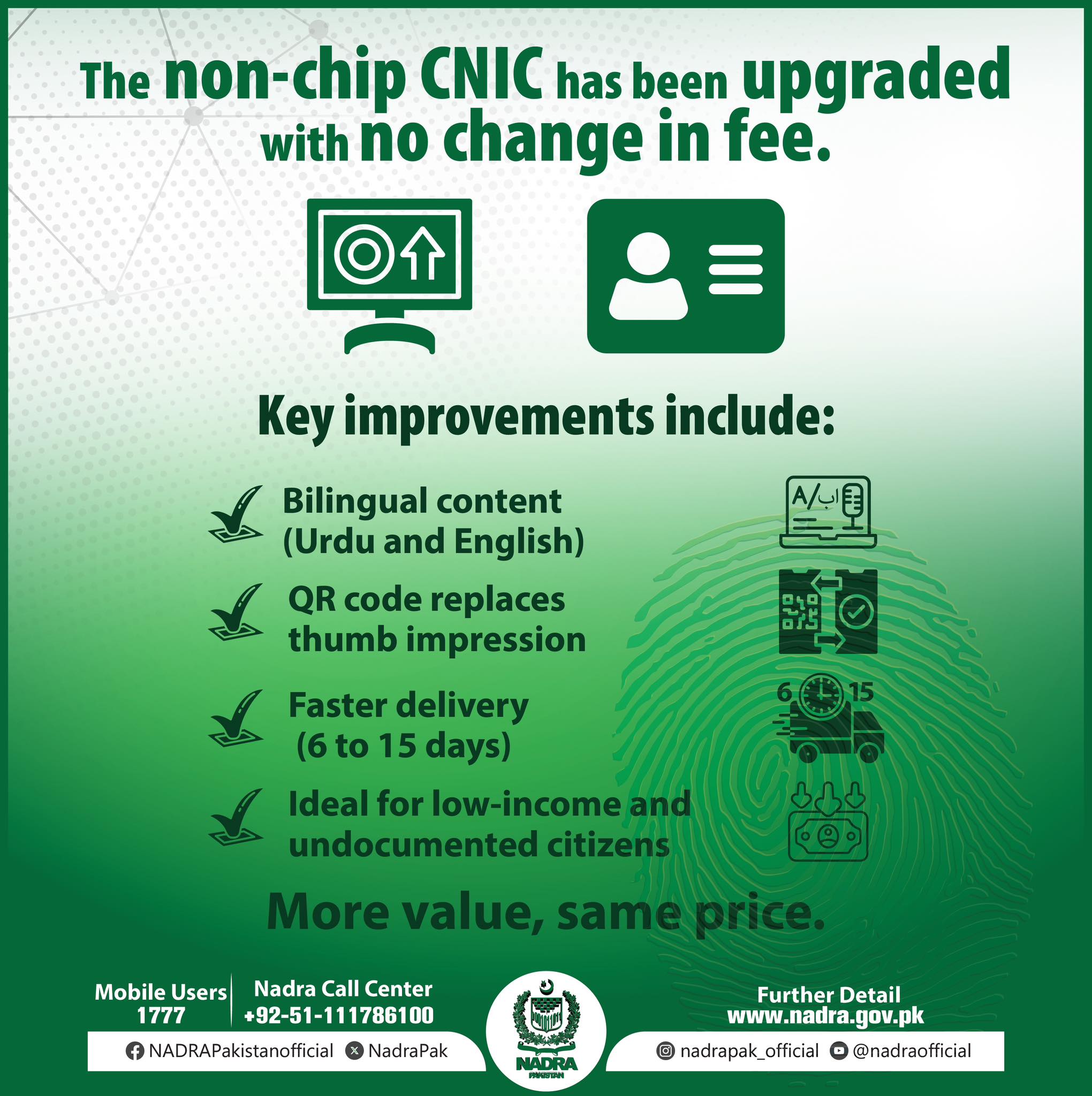 NADRA Introduces Enhanced Non-Chip CNICs to Provide Relief for Low-Income Citizens