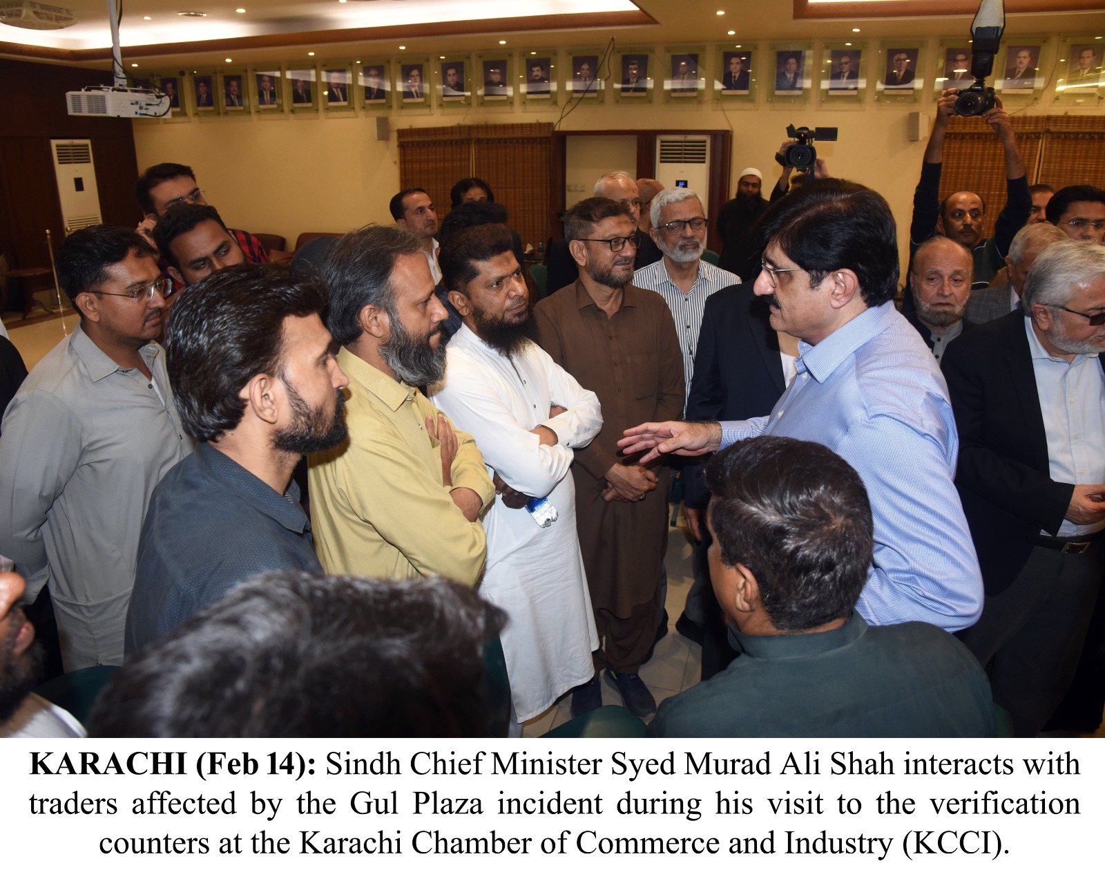 Sindh Chief Minister Visits Karachi Chamber to Oversee Relief for Gul Plaza Traders