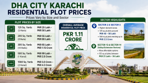 Latest DHA City Karachi Residential Plot Prices by Size and Sector